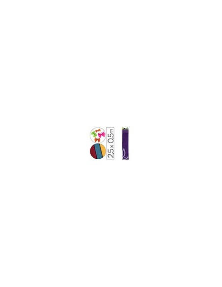PAPEL CRESPON 0.50 X 2.50 MT VIOLETA ENCELOFANADO