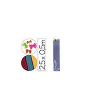 PAPEL CRESPON 0.50 X 2.50 MT CELESTE ENCELOFANADO 2