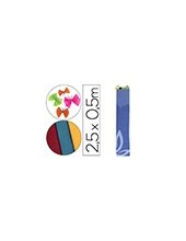 PAPEL CRESPON 0.50 X 2.50 MT AZUL ENCELOFANADO 2