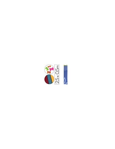 PAPEL CRESPON 0.50 X 2.50 MT AZUL ENCELOFANADO