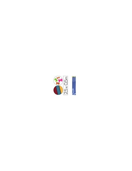 PAPEL CRESPON 0.50 X 2.50 MT AZUL ENCELOFANADO