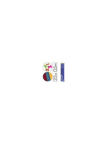 PAPEL CRESPON 0.50 X 2.50 MT AZUL FUERTE ENCELOFANADO