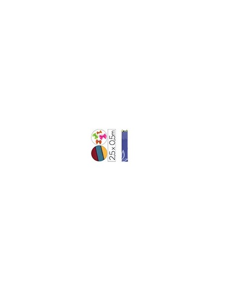 PAPEL CRESPON 0.50 X 2.50 MT AZUL FUERTE ENCELOFANADO