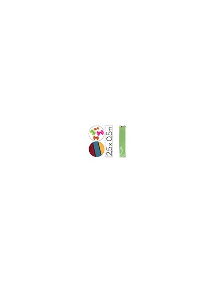 PAPEL CRESPON 0.50 X 2.50 MT VER CLARO ENCELOFANADO