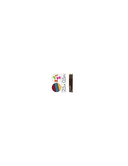 PAPEL CRESPON 0.50 X 2.50 MT MARRON ENCELOFANADO