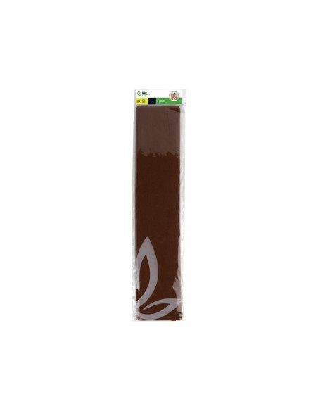 PAPEL CRESPON 0.50 X 2.50 MT MARRON ENCELOFANADO
