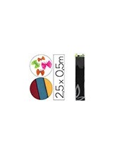 PAPEL CRESPON 0.50 X 2.50 MT NEGRO ENCELOFANADO 2