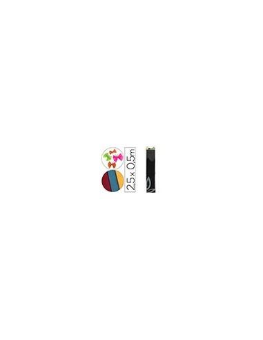 PAPEL CRESPON 0.50 X 2.50 MT NEGRO ENCELOFANADO