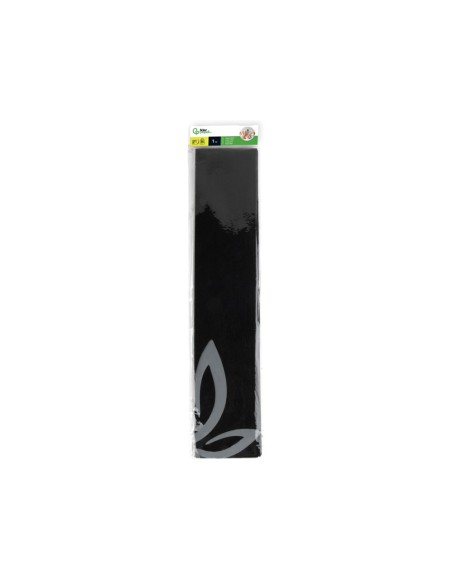 PAPEL CRESPON 0.50 X 2.50 MT NEGRO ENCELOFANADO