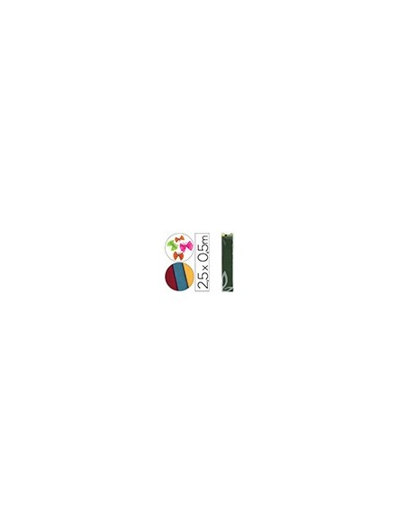 PAPEL CRESPON 0.50 X 2.50 MT VER OLIVA ENCELOFANADO
