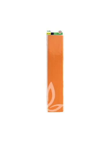 PAPEL CRESPON 0.50 X 2.50 MT NARANJA CLARO ENCELOFANADO