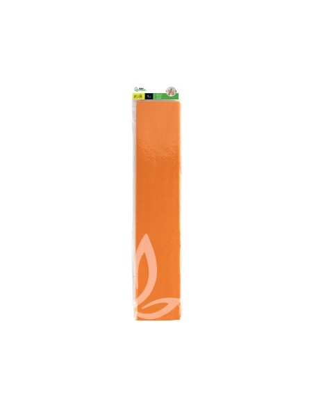PAPEL CRESPON 0.50 X 2.50 MT NARANJA CLARO ENCELOFANADO