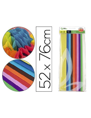 PAPEL SEDA 52X76 CMCOL.SURT. BOLSA 1OH