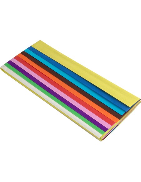 PAPEL SEDA 52X76 CMCOL.SURT. BOLSA 1OH