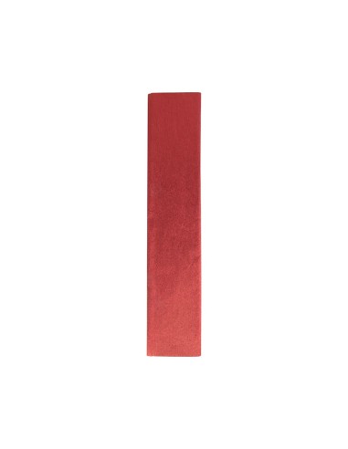 PAPEL CRESPON 0.50 X 2.50 MT METALIZADO ROJO ENCELOFANADO