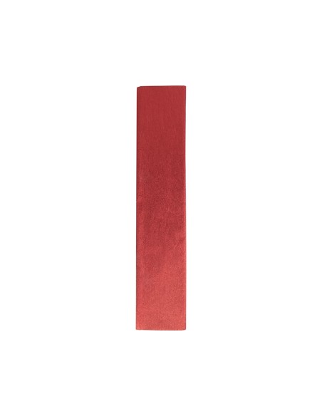 PAPEL CRESPON 0.50 X 2.50 MT METALIZADO ROJO ENCELOFANADO