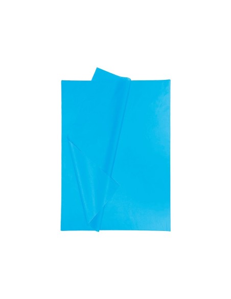 PAPEL SEDA 52X76 CMCELESTE BOLSA 5 H.
