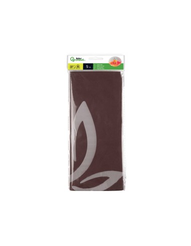 PAPEL SEDA 52X76 CMMARRON BOLSA 5 H.