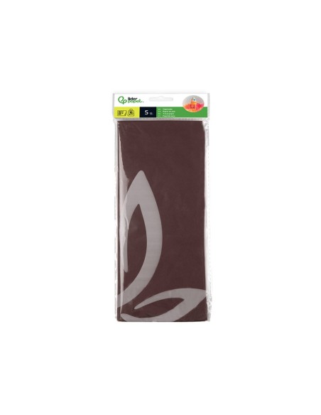 PAPEL SEDA 52X76 CMMARRON BOLSA 5 H.