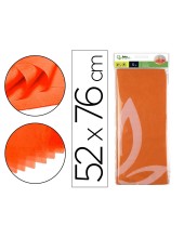 PAPEL SEDA 52X76 CMNARANJA BOLSA 5 H.