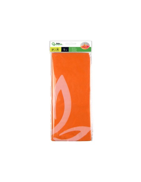 PAPEL SEDA 52X76 CMNARANJA BOLSA 5 H.