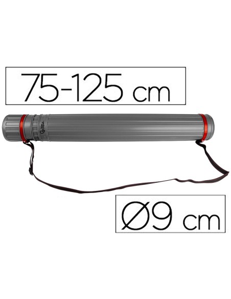 PORTAPLANOS PLASTICO DIAMETRO 9 CM EXTENSIBLE HASTA 125 CM GRIS