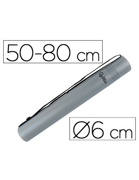 PORTAPLANOS PLASTICO DIAMETRO 6 CM EXTENSIBLE HASTA 80 GRIS