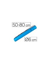 PORTAPLANOS PLASTICO DIAMETRO 6 CM EXTENSIBLE HASTA 80 AZUL 2