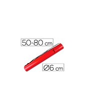 PORTAPLANOS PLASTICO DIAMETRO 6 CM EXTENSIBLE HASTA 80 ROJO 2