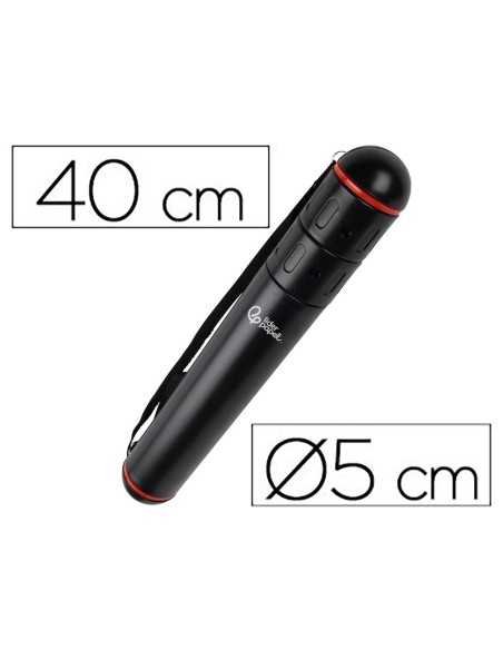 PORTAPLANOS PLASTICO DIAMETRO 5 X 40 CM NO EXTENSIBLE NEGRO