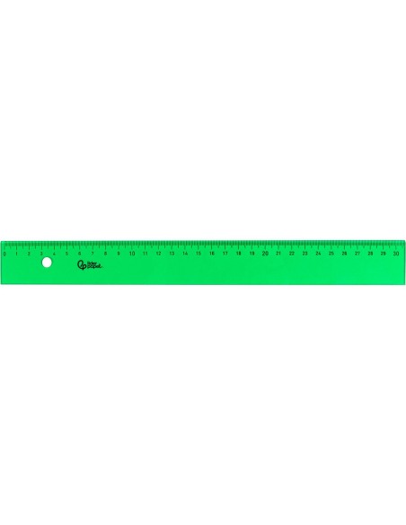 REGLA 30 CM ACRILICO VERDE