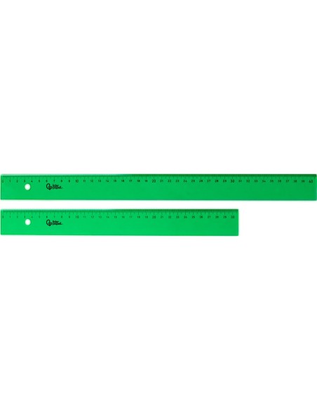 REGLA 40 CM ACRILICO VERDE