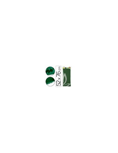 PAPEL SEDA LIDERPAPEL VERDE OSCURO 52X76CM 18 GR/M2 BOLSA DE 5 HOJAS