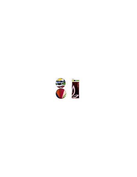 PAPEL CELOFAN LIDERPAPEL 50X70 CM 22G/M2 BOLSA DE 5 HOJAS ROJO