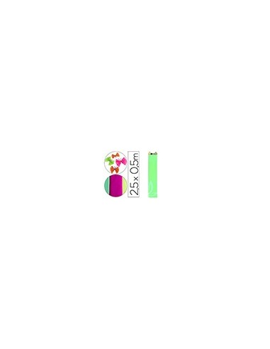 PAPEL CRESPON LIDERPAPEL 50 CM X 2,5 M 34G/M2 VERDE FLUORESCENTE CP37