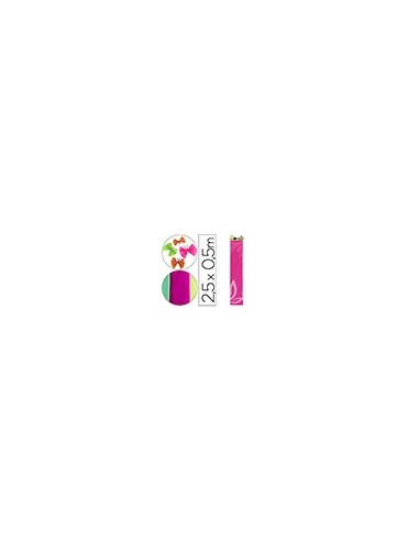 PAPEL CRESPON LIDERPAPEL 50 CM X 2,5 M 34G/M2 ROSA FLUORESCENTE CP38