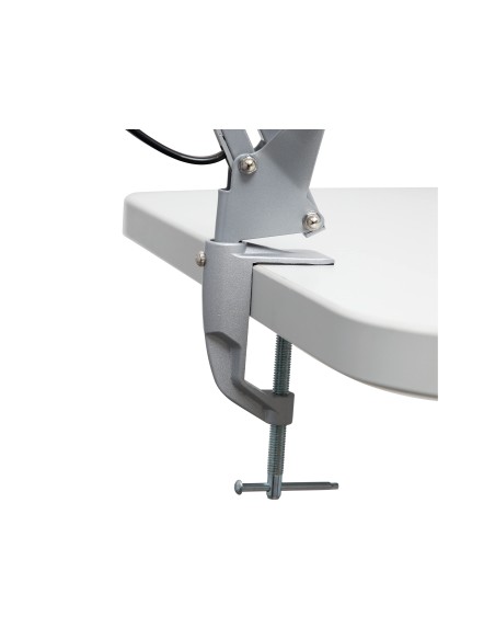 LAMPARA ESCRITORIO MAUL STUDY PINZA PLATA 170X440X350MM