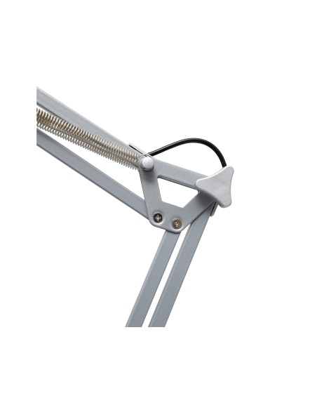 LAMPARA ESCRITORIO MAUL STUDY PINZA PLATA 170X440X350MM
