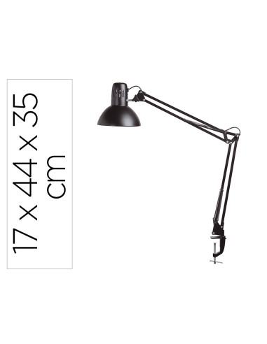 LAMPARA DE ESCRITORIO MAUL STUDY CON PINZA COLOR NEGRO 170X440X350 M
