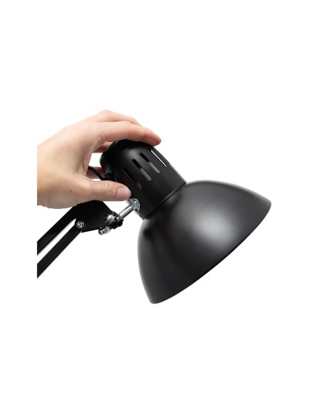 LAMPARA DE ESCRITORIO MAUL STUDY CON PINZA COLOR NEGRO 170X440X350 M