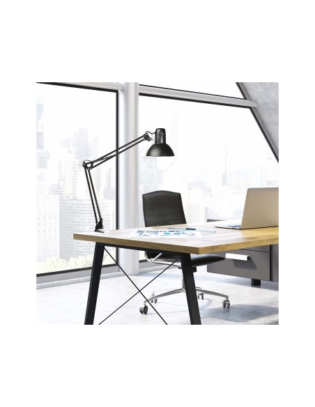 LAMPARA DE ESCRITORIO MAUL STUDY CON PINZA COLOR NEGRO 170X440X350 M