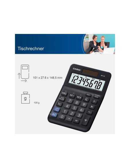 CALCULADORA CASIO MS-8F 8D.TAX +/- NG.