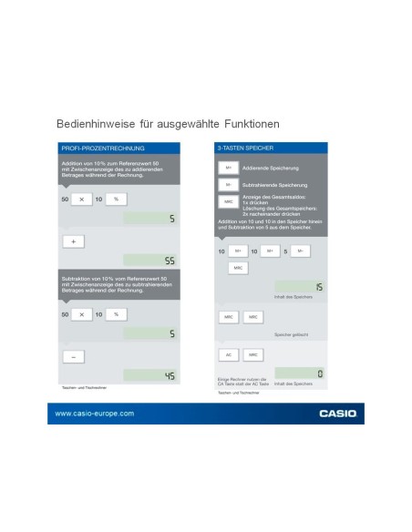 CALCULADORA CASIO MS-8F 8D.TAX +/- NG.