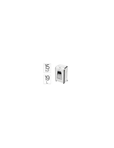DESTRUCTORA DOC FELLOWES 15C 15H SEG. P4 GRAPAS CLIPS TJ. 19LT.
