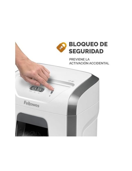 DESTRUCTORA DOC FELLOWES 15C 15H SEG. P4 GRAPAS CLIPS TJ. 19LT.