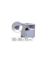 MESA AUX. ROCADA RD-4030 MELAMINA RUEDAS PUERTA MET.GRIS 50X50X70 2