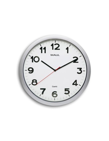 RELOJ MAUL STEP PARED REDONDO 40 CM DIAMETRO ELECTRICO PLATA