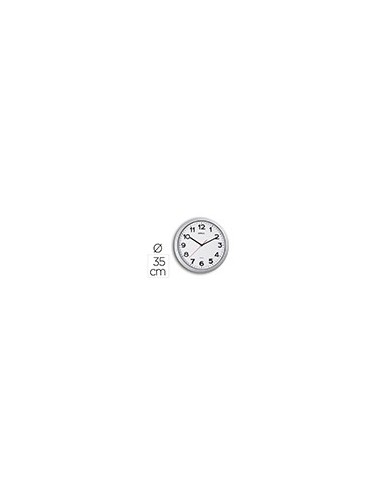 RELOJ MAUL STEP PARED REDONDO 35 CM DIAMETRO ELECTRICO PLATA