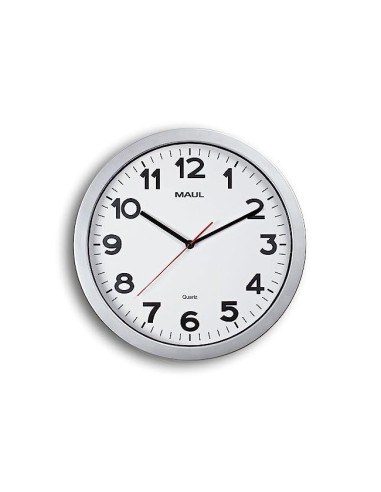 RELOJ MAUL STEP PARED REDONDO 35 CM DIAMETRO ELECTRICO PLATA