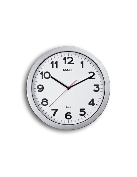 RELOJ MAUL STEP PARED REDONDO 35 CM DIAMETRO ELECTRICO PLATA